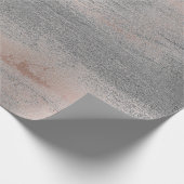 銀絵を描産業セメントグレーバラ金ゴールド ラッピングペーパー (角)