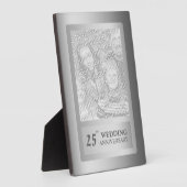 銀縁ど25結婚周年 フォトプラーク (側面)