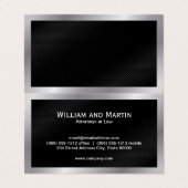 銀縁ど |黒のパターン 名刺 (外部フラット)