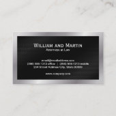 銀縁ど |黒のパターン 名刺 (正面)
