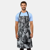 銀織物 エプロン (着用した状態)