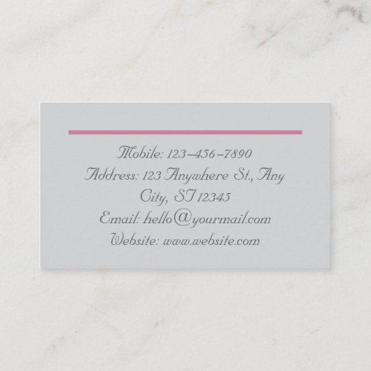 銀美しいスキンケア 名刺 (裏面)