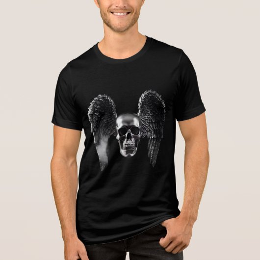 銀翼のドクロ トライブレンドＴシャツ (正面)