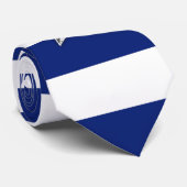 銀航海の星オンネイビーブルーストライプズ ネクタイ (ロール)