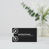 銀航空無人機による撮影・映像撮影 名刺 (スタンド正面)