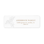 銀色と金ゴールド差出人住所 ラベル (正面)