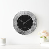 銀色に溶けたステンドグラスの外観 ラージ壁時計 (ホーム)