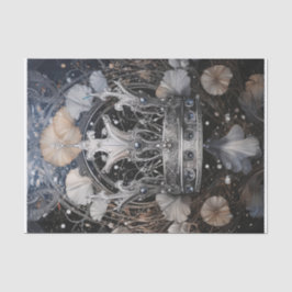 銀色のきらきら光る王冠きらめく王 薄葉紙