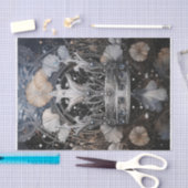 銀色のきらきら光る王冠きらめく王 薄葉紙 (クラフト)