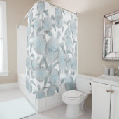 銀色のウミガメのパタ航海のーン シャワーカーテン (インサイチュ)