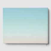 銀色のウミガメのビーチスタイルシーサイド結婚ズ ゲストブック (裏面)