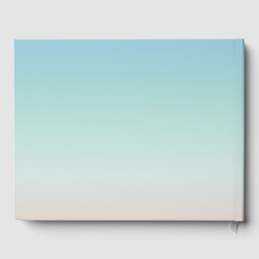 銀色のウミガメのビーチスタイルシーサイド結婚ズ ゲストブック (裏面)