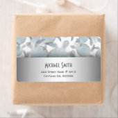 銀色のウミガメの模様 ラベル (インサイチュ)