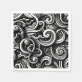 銀色のエネルギー渦巻き スタンダードカクテルナプキン (正面)