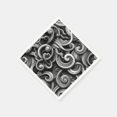 銀色のエネルギー渦巻き スタンダードカクテルナプキン (角)
