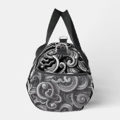 銀色のエネルギー渦巻き ダッフルバッグ (右)