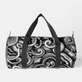 銀色のエネルギー渦巻き ダッフルバッグ (裏面)