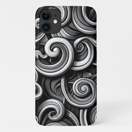 銀色のエネルギー渦巻き Case-Mate iPhoneケース (裏面)