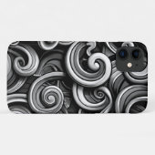 銀色のエネルギー渦巻き Case-Mate iPhoneケース (裏面(横))