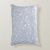 銀色のグリッター抽象芸術 アクセントクッション (正面(垂直))