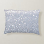 銀色のグリッター抽象芸術 アクセントクッション (裏面)