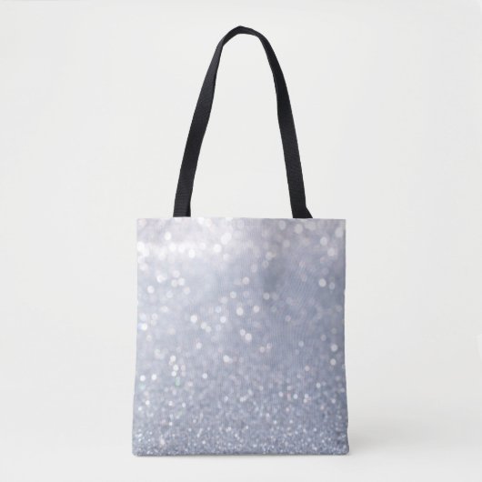 銀色のグリッター抽象芸術 トートバッグ (正面)