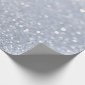 銀色のグリッター抽象芸術 ラッピングペーパー (角)