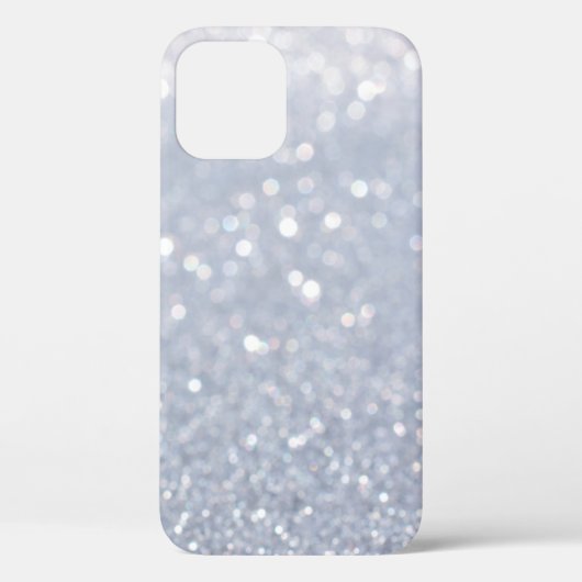 銀色のグリッター抽象芸術 Case-Mate iPhoneケース (裏面)