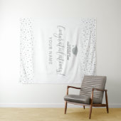 銀色のコンフェッティ 卒業おめでとう 背景タペストリー タペストリー (インサイチュ(横))