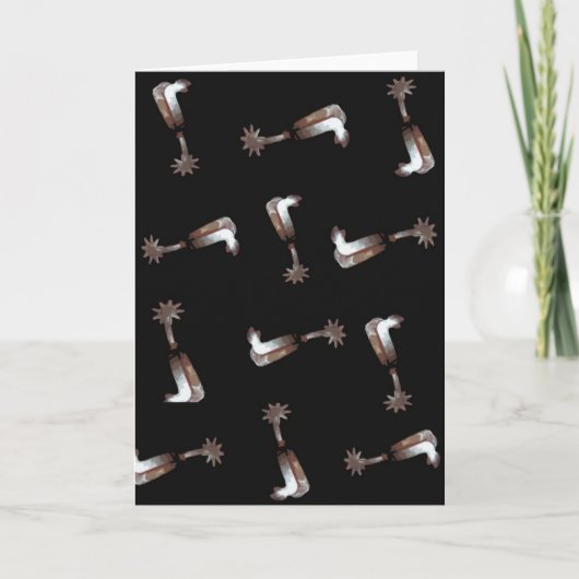 銀色のスプール西洋のグリーティングカード カード (正面)