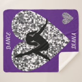 銀色のダンス用毛きらめく布。 シェルパブランケット (正面(横))