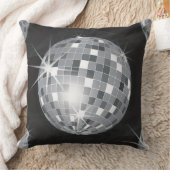 銀色のディスコ・ボール クッション (ブランケット)