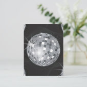 銀色のディスコ・ボール ポストカード (スタンド正面)