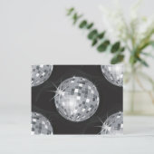 銀色のディスコ・ボール ポストカード (スタンド正面)