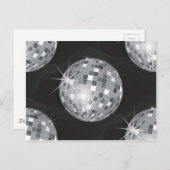 銀色のディスコ・ボール ポストカード (正面/裏面)
