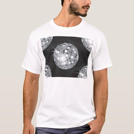 銀色のディスコ・ボール Tシャツ (正面)