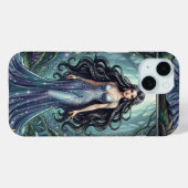 銀色のドレスの壮麗な女性 Case-Mate iPhoneケース (裏面 (横))