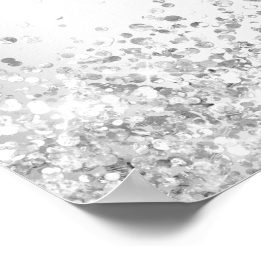 銀色のバーガンディーピンクの花は歓迎結婚の ポスター (角)