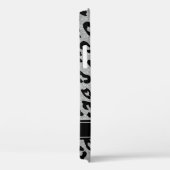 銀色のパーソナライズされたグリッターヒョウiPhone 12ケース Case-Mate iPhoneケース (裏面 / 右)