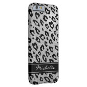 銀色のパーソナライズされたグリッターヒョウiPhone 12ケース Case-Mate iPhoneケース (裏面/右)