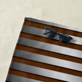 銀色のビーチタオル，ストライプカラフル,+クラフト， ビーチタオル (インサイチュ)