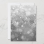 銀色のピンクドレス 雪の結晶 冬のケンカネーラ 招待状 (裏面)