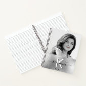 銀色のフォトスクリプトモノグラム名 ノートブック (内部)