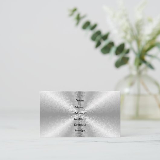 銀色のブロック、3D虹 名刺 (スタンド正面)