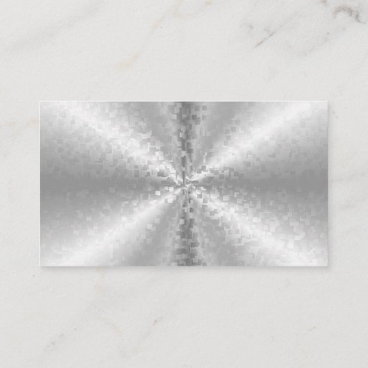 銀色のブロック、3D虹 名刺 (裏面)