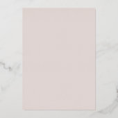 銀色のベージュの雪の結晶の頬紅の色の quinceanera  箔招待状 (裏面)