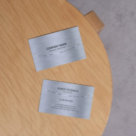 銀色のメタリックテクスチャイメージ 名刺