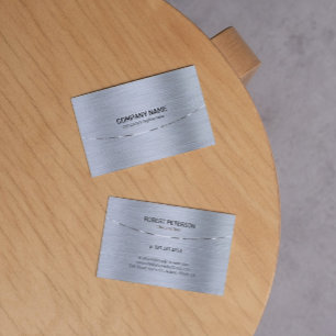 銀色のメタリックテクスチャイメージ 名刺