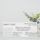 銀色のメタリック調の背景 招待状 (スタンド正面)