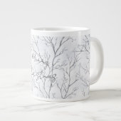 銀色の冬の木々 クリスマス ジャンボコーヒーマグカップ (正面右)